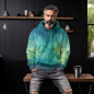 Preview: Mermaid Grunge  Eigenproduktion von Graustufen-Stoffe